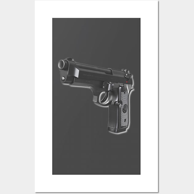 Weapons - HandGun - Beretta M92 - 41202 Wall Art by Semenov